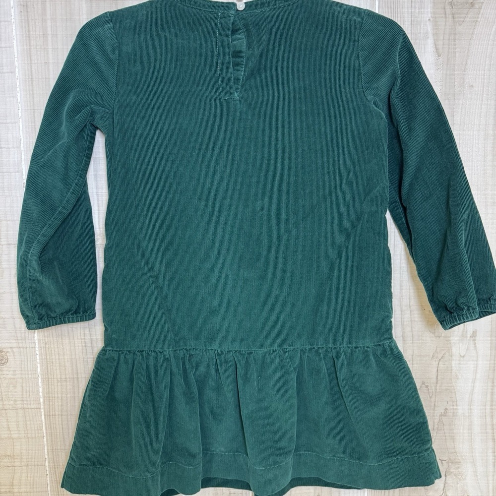 Primary Girls Green‎ Corduroy Dress Sz 8/9 Long Sleeve